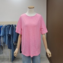 [시에로] 라운드넥 슬럽 반팔 티셔츠-SI2TSF115PK