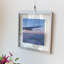 ac843-투명액자38CmX38Cm 비행기와하늘풍경 이미지2/블랙