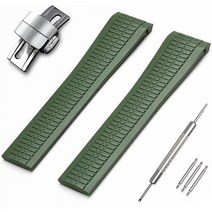 CWYTTZQ 21mm FKM 고무 스트랩 Patek Philippe 아쿠아naut 5164A 5167A PP 실리콘 시계 밴드 교체 액세서리
