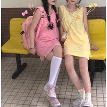 자수 원피스 ALITTLE 어수선함 손수 맛있는 체리 이색 민소매 런닝 2168335593