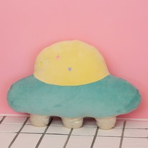 캐릭터 자동차 경찰차 모형 굴착기 우주인 로켓 뽀글이 장난감 침대 위 베개 인형 어린이, 우주선-양면 쿠션X239