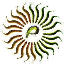 MERIOR 부드러운 플라스틱 낚시 루어 배스 루어 팻 미끼 2개 플라스틱 바다 태클 담수 키트 스윔베이트 송어 패들 파이크 - 잡초 없는 스네이크 헤드 머스키 웜, NDBY