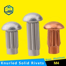 널드 솔리드 리벳 버튼 라운드 헤드 생크 리벳라벨 명판 GB827 알루미늄/구리/황동 M4, 10 Brass M4x12(20pcs)
