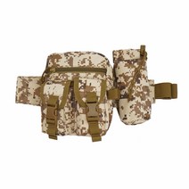 이지큅 등산 물병 힙색 허리 가방, 베이지체크