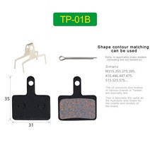 브레이크 패드 MTB 자전거 유압 세미 메탈릭 SHIMANO SRAM AVID 디스크 자전거 부품 사이클링 2 쌍 4 개, TP-03F