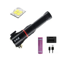 [LEDLAB] 세트 MULTI-6F 랜턴 LED XHP50 직접 충전 줌 서치 라이트 차량 비상 후레쉬 자석기능 18650 21700 충전지 AAA건전지 호환 등산 캠핑 손전등, MULTI-6F랜턴(21700충전지 미포함), 1개