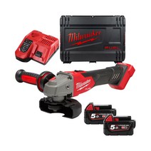 밀워키 M18 FSAGV125XB-502X 앵글 그라인더 5인치, 단품