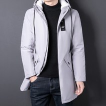 남자 다운 롱 하프 패딩 점퍼 따뜻한 겨울 유행 코트 캐주얼 두꺼운 야외 재킷 우아한