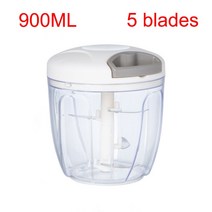 갈갈이음식물처리기 음식물분쇄기 음쓰처리기 500/900ML 수동 고기 Mincer 마늘 쵸퍼 회전 프레스 크러셔, 07 900ml White