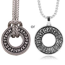 이교도 장로 푸트 하크 룬 바이킹 목걸이 런닉 vegvisir 나침반 펜던트 목걸이