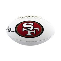 49ers 데이온 샌더스 화이트 패널 로고 축구 BAS 목격 - 사인