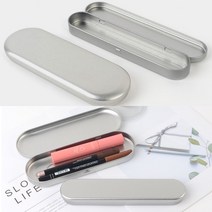 휴대용 틴케이스 라운드 철제 볼펜 필기구 정리 보관함, 사이즈, 대