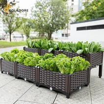 폴라도레 사각 플라스틱 대형 화분 베란다 텃밭 채소키우기 플랜트박스, 3.(1단 x 3칸)120x40x23cm