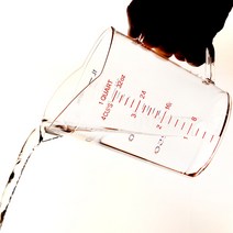 PC 계량컵 이유식 컬러눈금 투명눈금 비커 플라스틱, 컬러 눈금 계량컵, 1000ml(32oz)