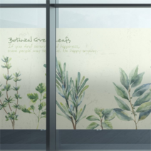 [뭉키데코] 무점착반투명시트_MSC-124_워터리프 01(B02_W180xH120cm), B02_W180xH120cm