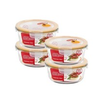 [본사] 락앤락 오븐글라스 유로스팀홀 원형 950ml(LLG861T) 4P, 없음