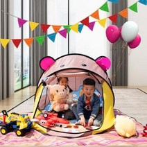 원터치 수면 보온 텐트 놀이방 실내 아기는 프린세스미스 소꿉놀이방 볼 접기, 18 핑크하바개세트3