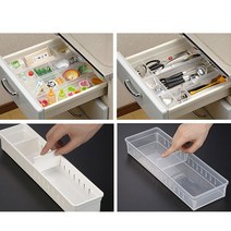 이노마타 주방 서랍정리 트레이 커틀러리 보관함 주방정리함 2P 1세트, 03.이노마타 키친트레이-와이드(투명), 2개