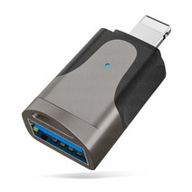 아이폰 14 13 12 11 프로 XS 맥스 아이패드 태블릿 U 디스크 플래시 드라이브 USB 3.0 8 핀 OTG 어댑터 데이터 전송 변환기, 01 Grey, 01 Grey