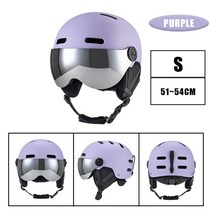 스키 스노우보드 헬멧 용품 바이저 고글 안전 스케이트보드 오토바이 설상차 성인 및 어린이용 스포츠, 7.Purple S