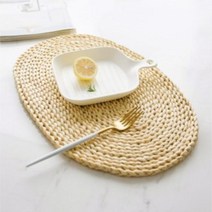 플레이팅 라탄식 식탁매트, 45 x 30 cm