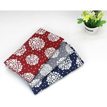 혜인천 20수 옥스포드면 플라워앤 푸들 나염원단 color 3종 [레드 그레이 네이비], #레드