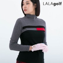 [라라골프] 레드 블록 폴라티_여성골프웨어_골프 이너티