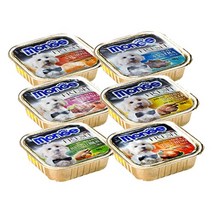 바우와우 몽지 사각캔 100g 5종택 강아지간식, 64개, 치킨 100g