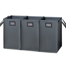 아임 재활용 가정용 분리수거함 3종 세트 RAD3, (RAG3)그레이, 1개