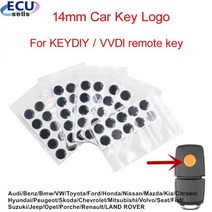 5/10/20/50PCS 14MM 자동차 원격 키 크리스탈 로고 에폭시 스티커 KEYDIY KD/Xhorse VVDI /JMD BMW 아우디 닛산 포드 Opel, For Volvo, 5PCS