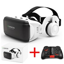 새로운 VR Shinecon G06E 3D 안경 4.7-6.53 헬멧 골판지 가상 현실 스마트 폰 게임 패드 용 휴대 전화 비디오 영화, 컨트롤러 E가 있는 VR