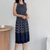 옷자락 [옷자락] 여자 땡땡이 나시 스커트치마 원피스