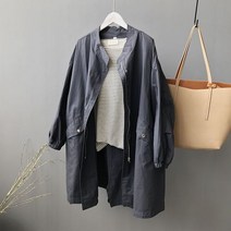 [이꾸띠] 바오귀이 여성 봄 무지 3컬러 루즈핏 집업 트렌치코트
