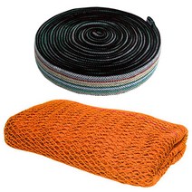 탄력바 컬러 45mm 10YD+그물망 오렌지 3m x 5m 화물차 트럭 용달 안정망 낙하방지 밴드 벨트 스트랩