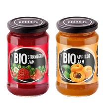 루돌프 유기농 딸기잼 & 살구잼 400g 2개, 루돌프 유기농 딸기잼 & 살구잼, 400g, 2개