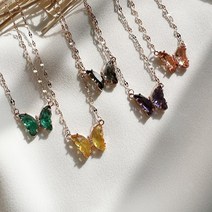 1+1 추가할인 자체제작 러블리 나비 스왈 큐빅 써지컬스틸 데일리 데이트룩 꾸안꾸 목걸이