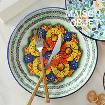 프라카 유니캇 폴란드풍 도자기 원형접시 대 25cm, 포체리카