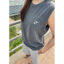 미니브랜드 하와이 서핑 나시 민소매 티셔츠