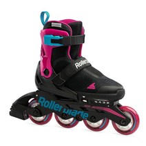 Rollerblade 아동용 마이크로블레이드 프리 3WD 인라인스케이트 블랙/핑크