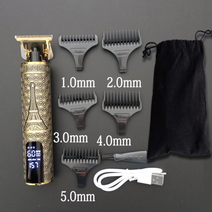 바리깡 클리퍼 이발기 바버샵 이발소 리젠트컷 투블럭 헤어컷 숏컷 남자에 대 한 전문 WateProof 머리 절단 기계 머리 트리머 전기 면도기 남자 면도기 0mm 수염 트리머, 파리-브론즈 -NoBox