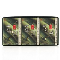 LG생활건강 세수 손세정 즉염 대나무 추출물 죽염비누 비누, 3개입, 100g
