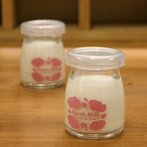 프레시핑크 밀크 우유병 100ml 신형 우유병 유리병 유리우유보관, 단품