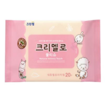 꼬야기프트 [크린랲] 크리멜로 내츄럴 프리미엄 물티슈 20매, 1000개