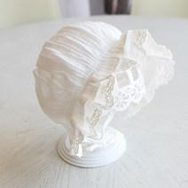 도도앤뉴 아기모자 둥근 레이스 요로거즈 보넷