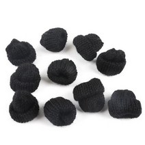 DIY 10 개/몫 3x3.5cm 양모 모자 크리스마스 트리 장식 의류 머리 로프 재료 응원 장난감 액세서리, [04] Black