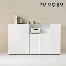 보루네오 키첸 주방수납장 2000 M세트 슬림 3단 부엌 키큰 팬트리장 선반, 화이트화이트 KCS70