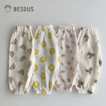 [당일발송]베스더스 유아 신생아 아기 백일 돌 여름 고쟁이 냉장고 요루 거즈면 몸빼바지 어린이집 등원룩