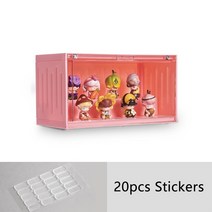 레고장 피규어 레고 건담 장식장 진열장 투명 아크릴 블라인드 박스 피규어 디스플레이 케이스 차고 키트, 02 PINK