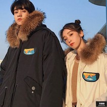 가바바 남여공용 빅사이즈 롱패딩 커플로 입어도 귀여운 야상느낌의 패딩점퍼 5XL까지 G57067