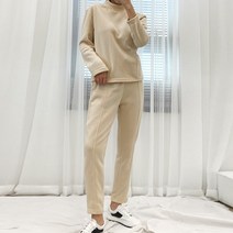 스토리원 여성 2pcs 기모 맨투맨 트레이닝 바지 홈웨어 RKWM-SET32